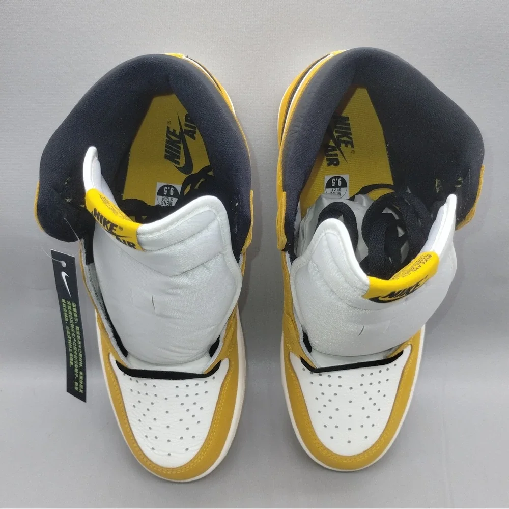 Nike Air Jordan 1 Retro High OG Yellow Ochre White Black DZ5485-701 Mens 9.5